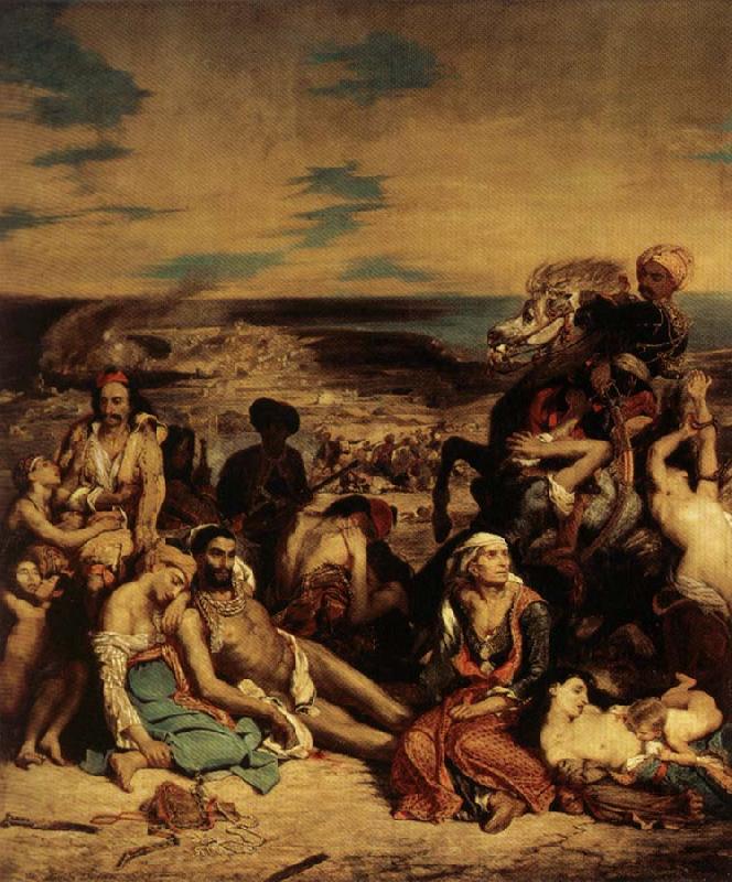Eugene Delacroix The Massacer at Chios Norge oil painting art